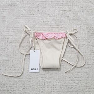 Elle Cream and Pink Bikini Bottom